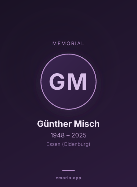 Memorial portrait of Günther Misch
