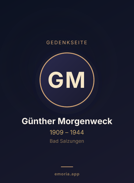 Gedenkportrait von Günther Morgenweck