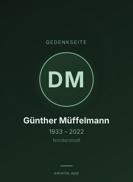 Gedenkportrait von Dr. Günther Müffelmann