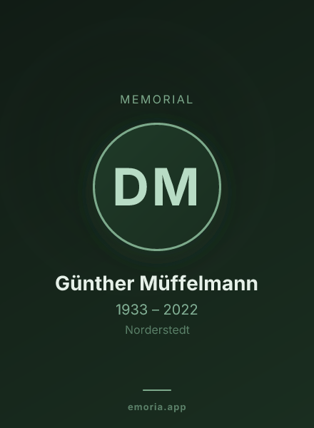 Memorial portrait of Dr. Günther Müffelmann