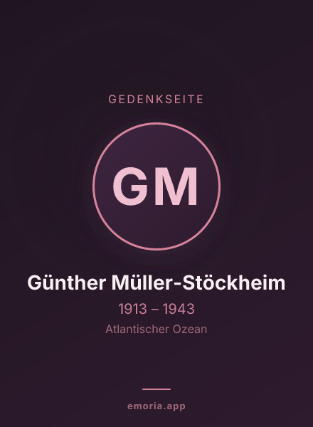 Gedenkportrait von Günther Müller-Stöckheim