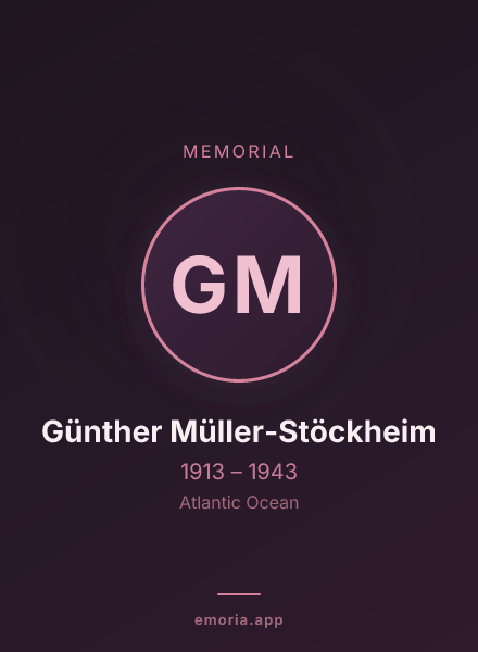 Memorial portrait of Günther Müller-Stöckheim