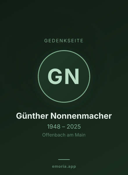 Gedenkportrait von Günther Nonnenmacher