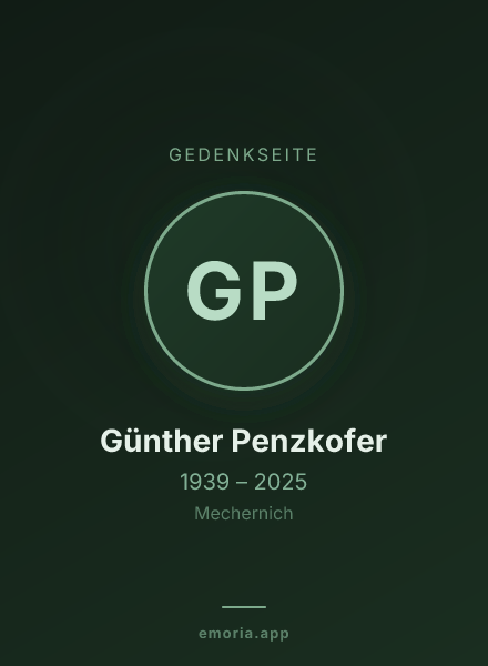 Gedenkportrait von Günther Penzkofer