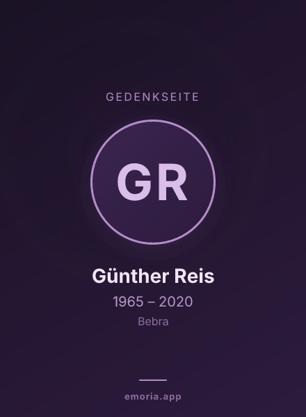 Gedenkportrait von Günther Reis