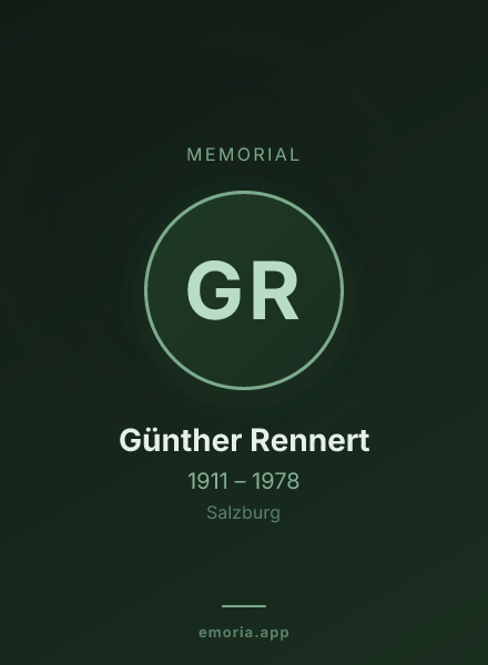 Memorial portrait of Günther Rennert