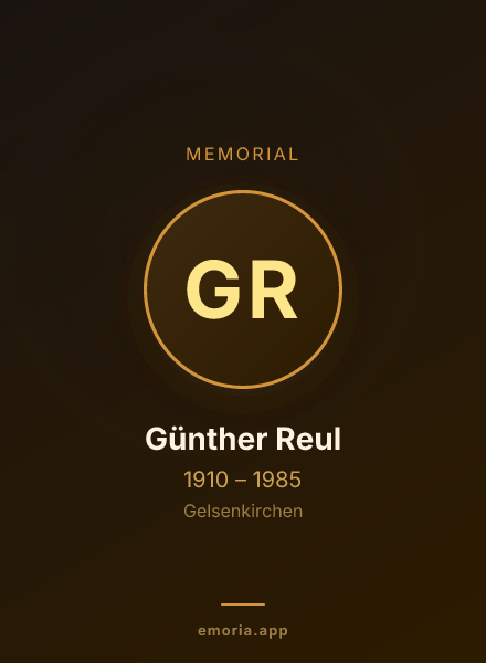 Memorial portrait of Günther Reul
