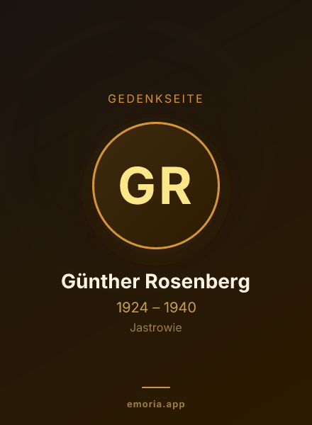 Gedenkportrait von Günther Rosenberg