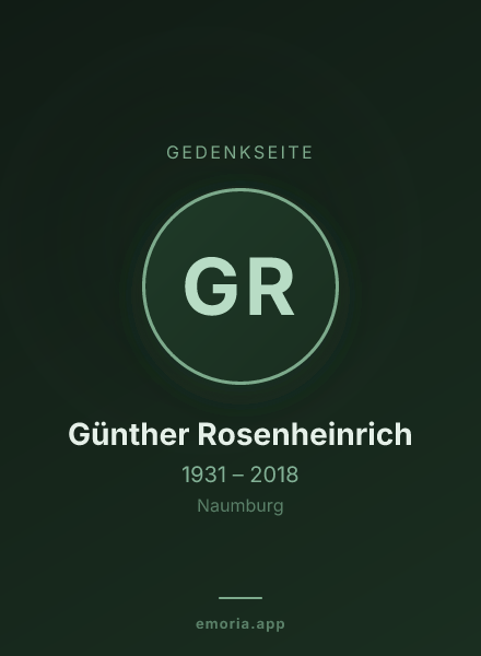 Gedenkportrait von Günther Rosenheinrich
