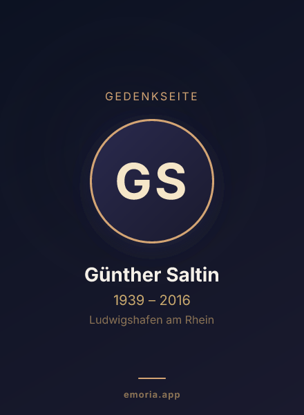 Gedenkportrait von Günther Saltin