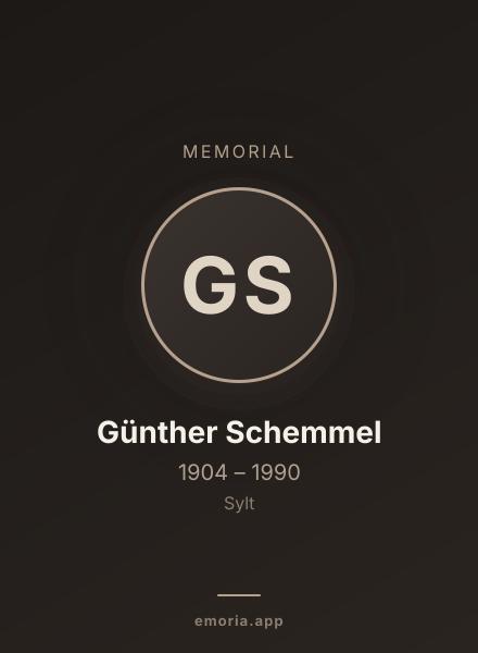 Memorial portrait of Günther Schemmel