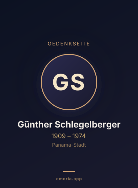 Gedenkportrait von Günther Schlegelberger