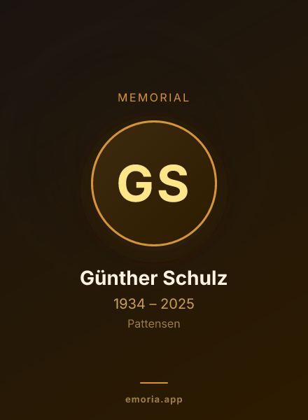 Memorial portrait of Günther Schulz