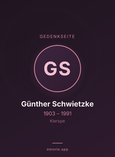 Gedenkportrait von Günther Schwietzke