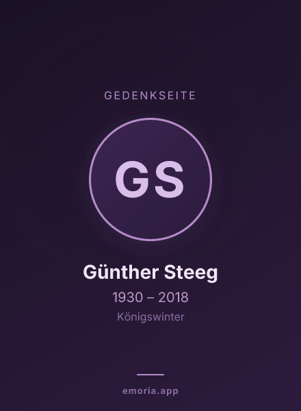 Gedenkportrait von Günther Steeg