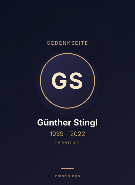 Gedenkportrait von Günther Stingl