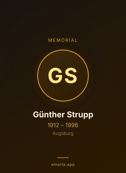 Memorial portrait of Günther Strupp
