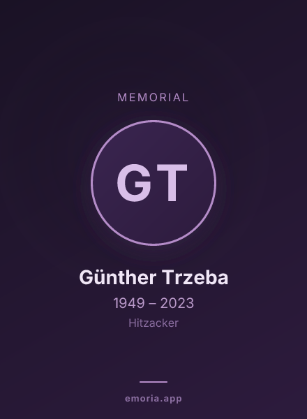 Memorial portrait of Günther Trzeba
