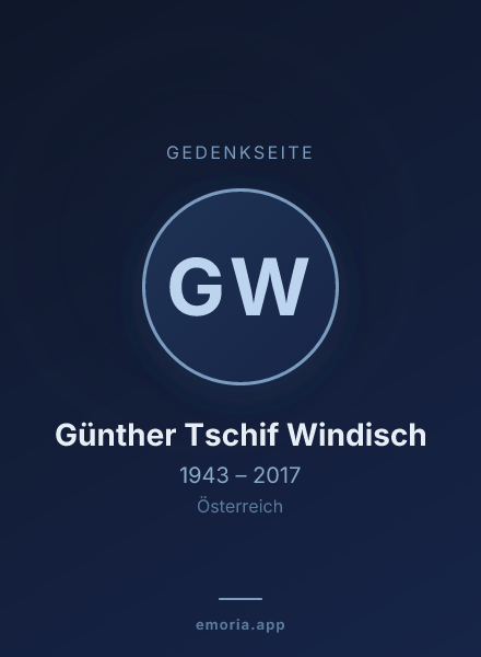 Gedenkportrait von Günther Tschif Windisch