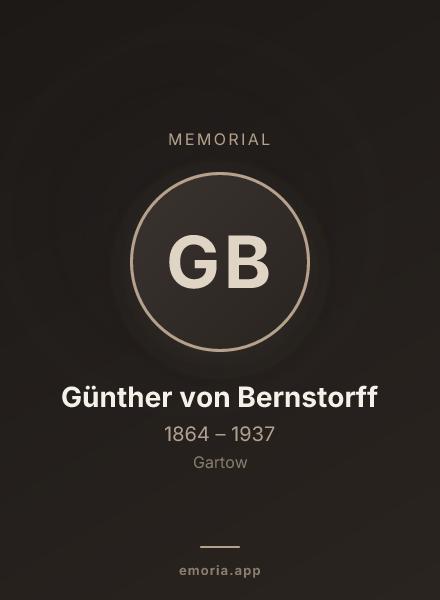 Memorial portrait of Günther von Bernstorff