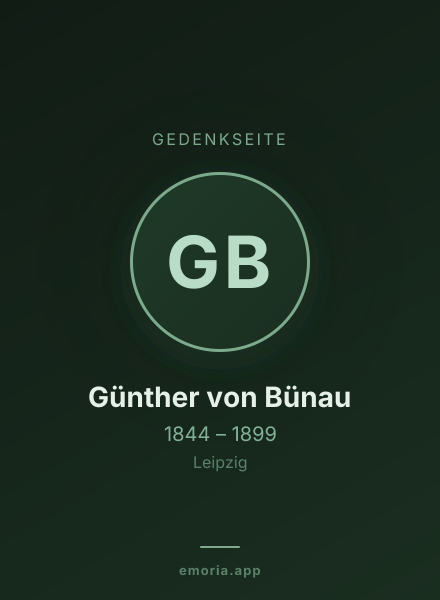 Gedenkportrait von Günther von Bünau