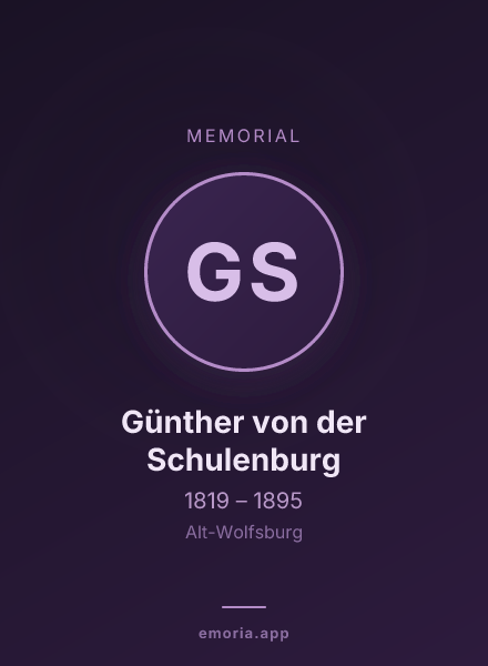 Memorial portrait of Günther von der Schulenburg
