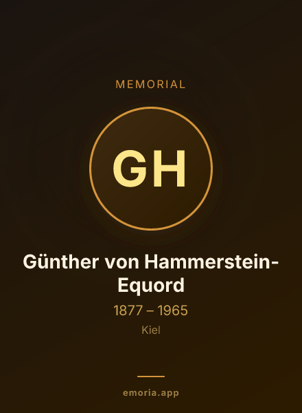 Memorial portrait of Günther von Hammerstein-Equord