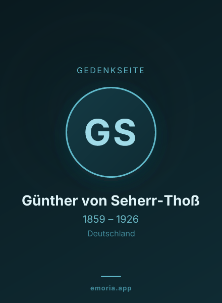 Gedenkportrait von Günther von Seherr-Thoß