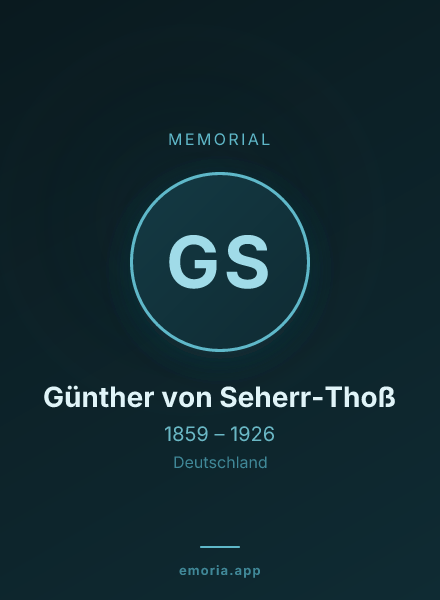 Memorial portrait of Günther von Seherr-Thoß