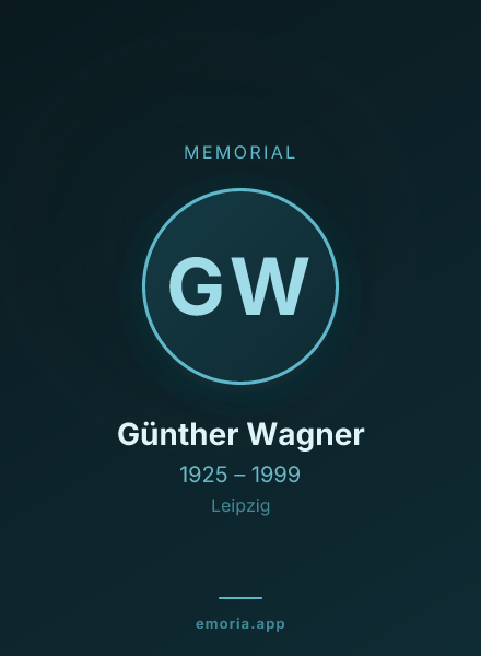 Memorial portrait of Günther Wagner