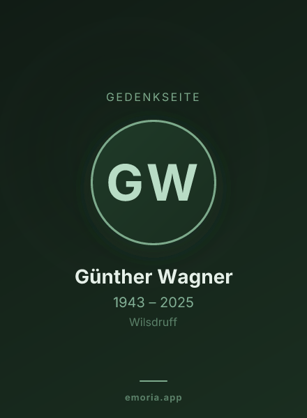 Gedenkportrait von Günther Wagner