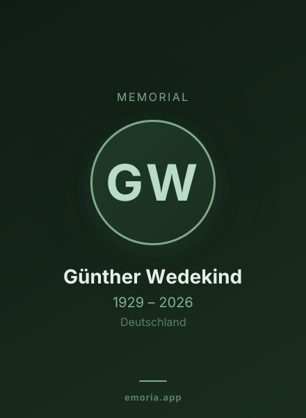 Memorial portrait of Günther Wedekind