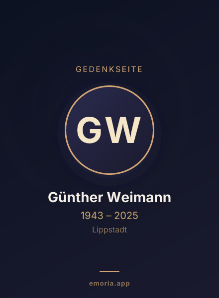 Gedenkportrait von Günther Weimann