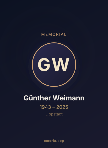 Memorial portrait of Günther Weimann