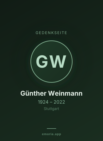 Gedenkportrait von Günther Weinmann