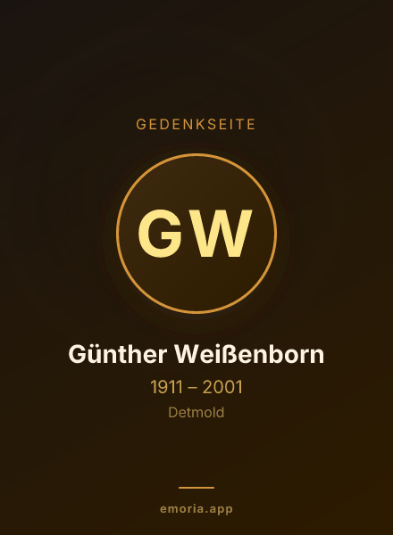 Gedenkportrait von Günther Weißenborn