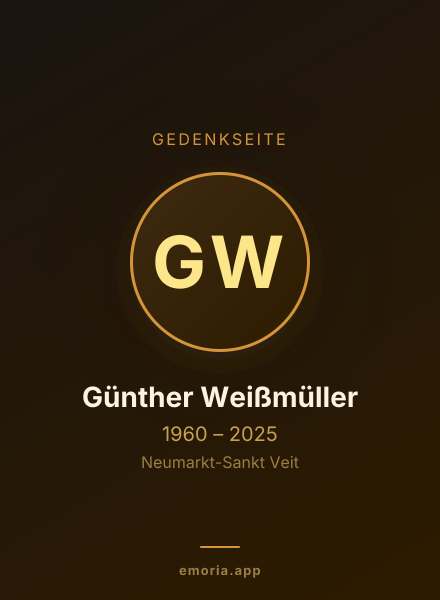 Gedenkportrait von Günther Weißmüller