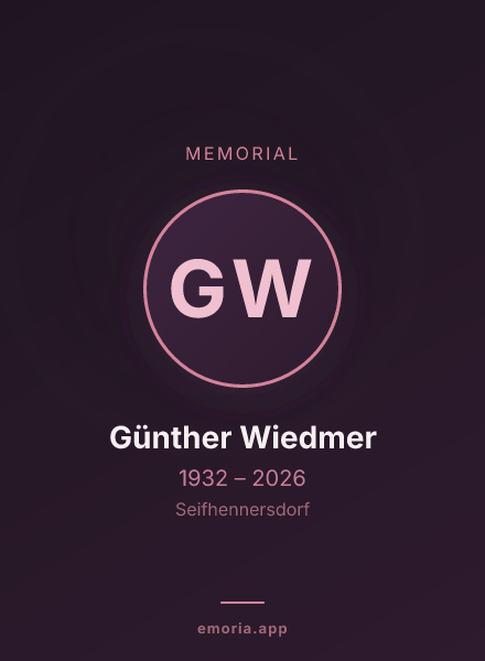 Memorial portrait of Günther Wiedmer