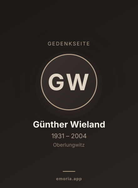 Gedenkportrait von Günther Wieland