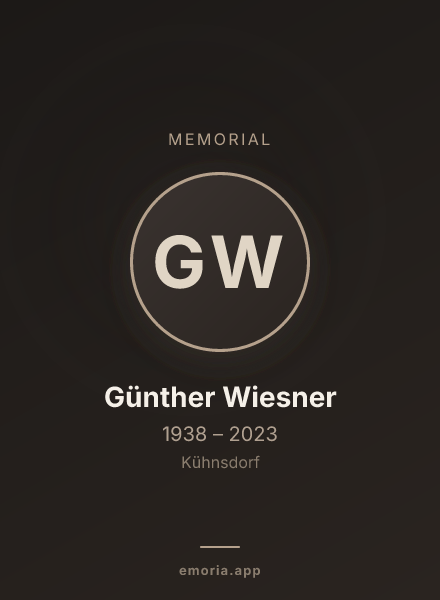 Memorial portrait of Günther Wiesner