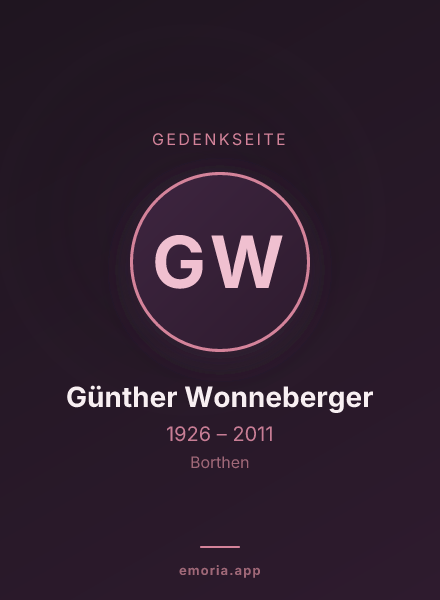 Gedenkportrait von Günther Wonneberger