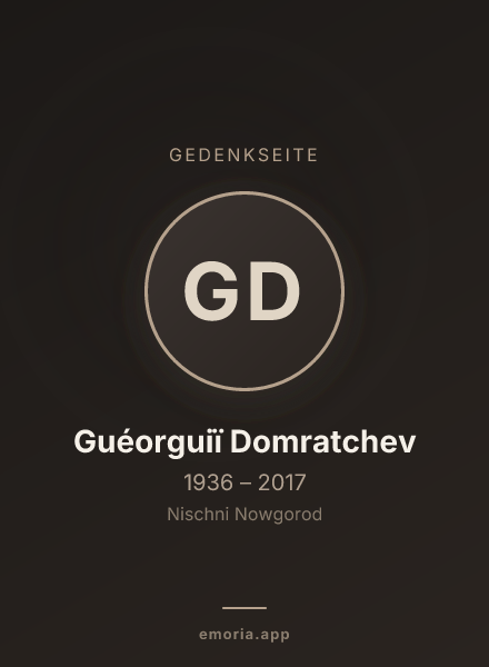 Gedenkportrait von Guéorguiï Domratchev