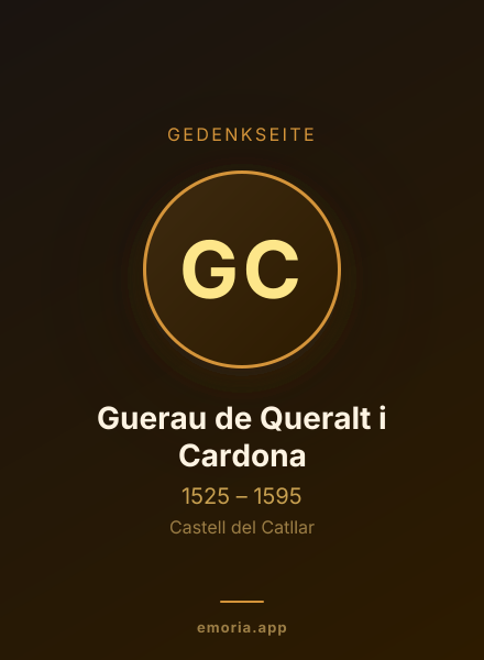 Gedenkportrait von Guerau de Queralt i Cardona