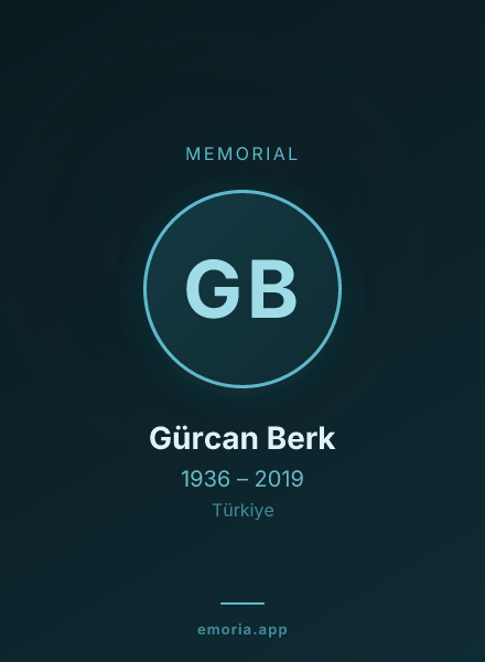 Memorial portrait of Gürcan Berk