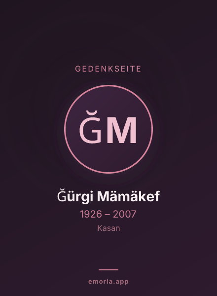 Gedenkportrait von Ğürgi Mämäkef