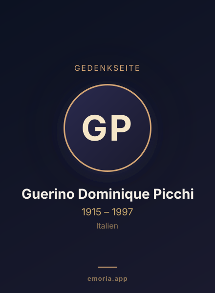 Gedenkportrait von Guerino Dominique Picchi