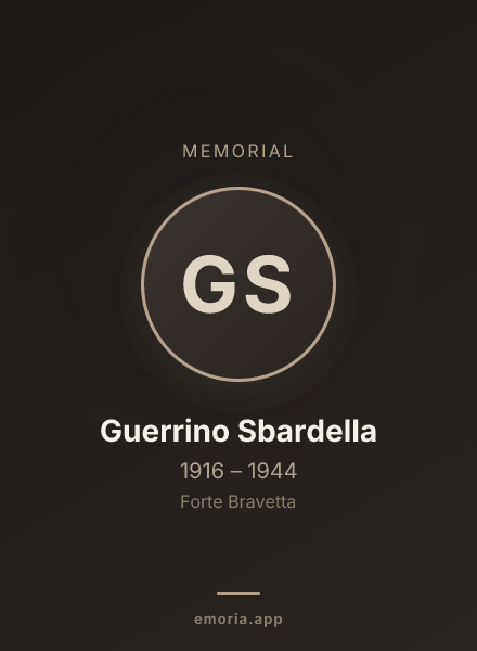 Memorial portrait of Guerrino Sbardella