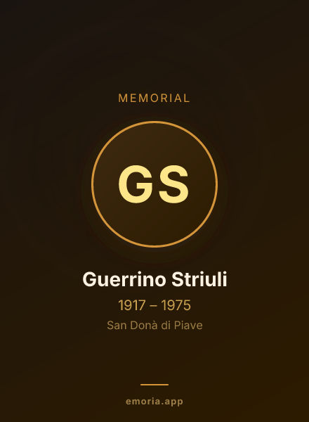 Memorial portrait of Guerrino Striuli
