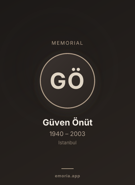 Memorial portrait of Güven Önüt