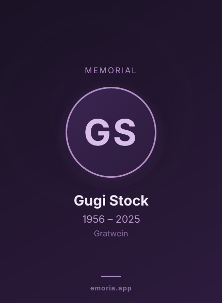 Memorial portrait of Gugi Stock